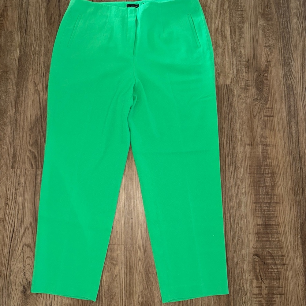 The Limited Dress Pants Woman Plus Size 16 Green  Slim Ankle Flat Front Stretch